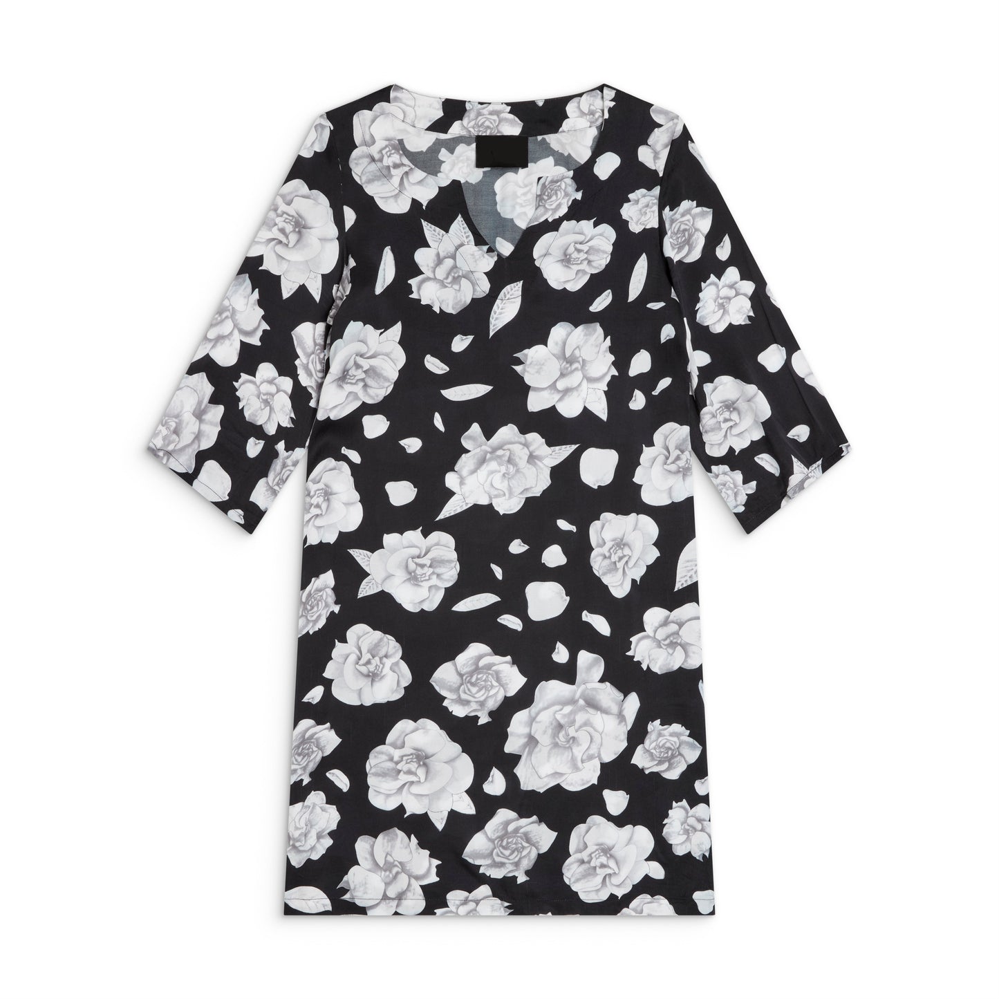 Easy shift dress to throw on in luxury satin