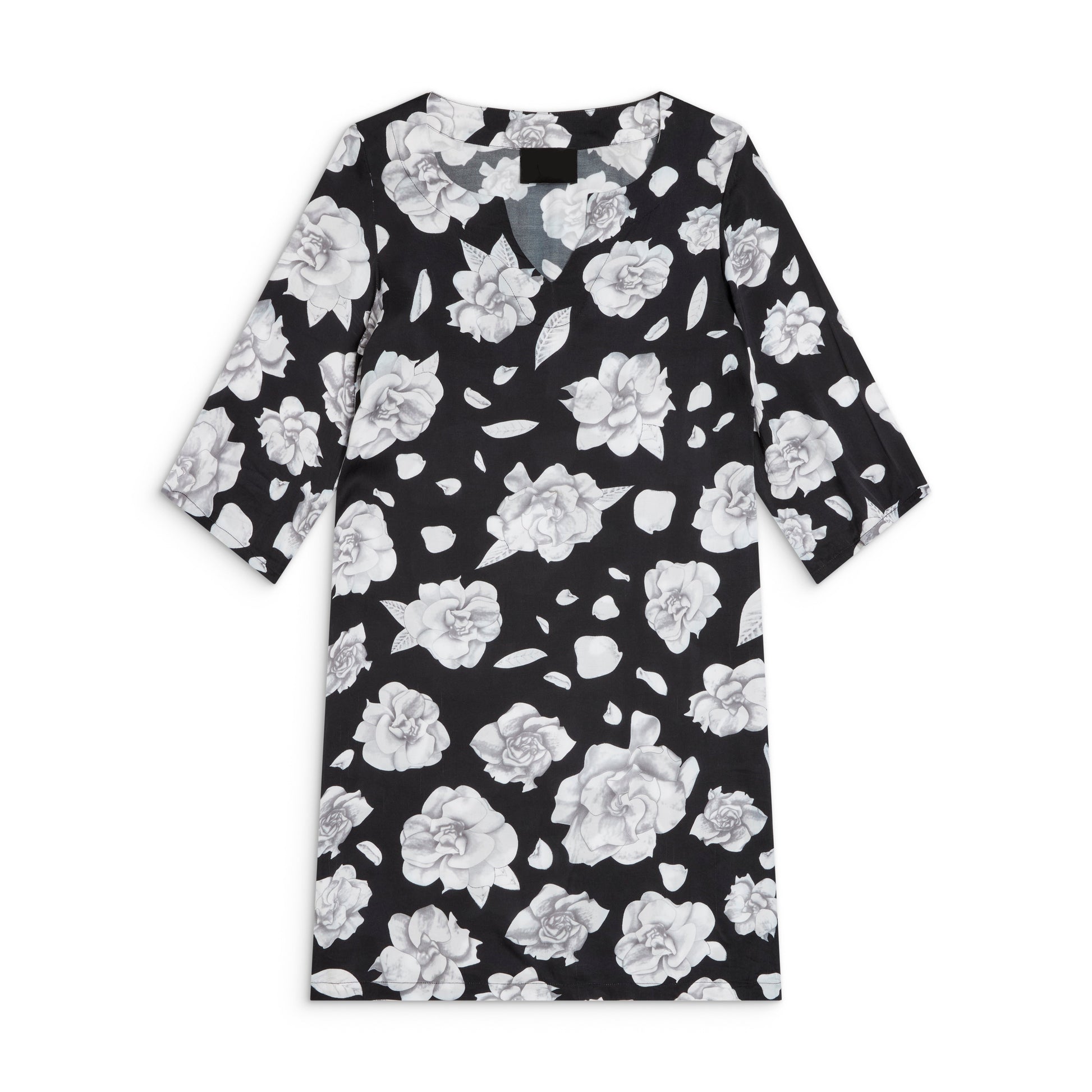Easy shift dress to throw on in luxury satin